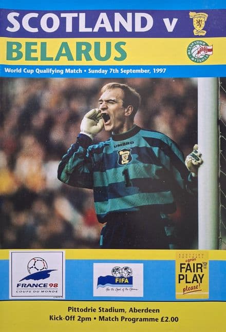 Scotland v Belarus, World Cup Qual (1997, Sep 7th)