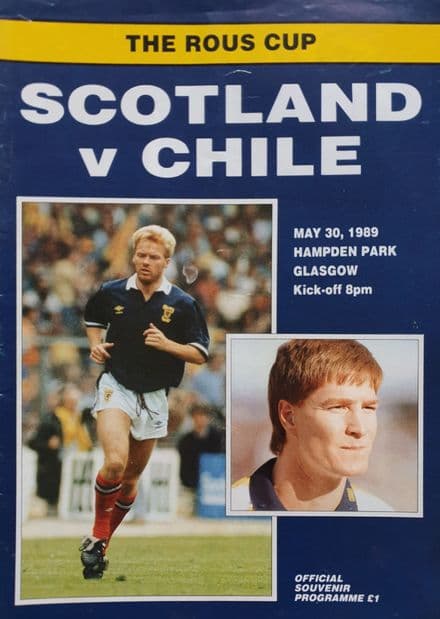 Scotland v Chile, Rous Cup (1989, May 30th)