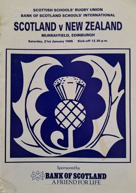 Scotland v New Zealand Schools (1995, Jan 21st)