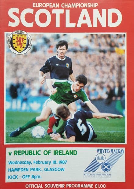 Scotland v Republic of Ireland, European Championship (1987, Feb 18th)