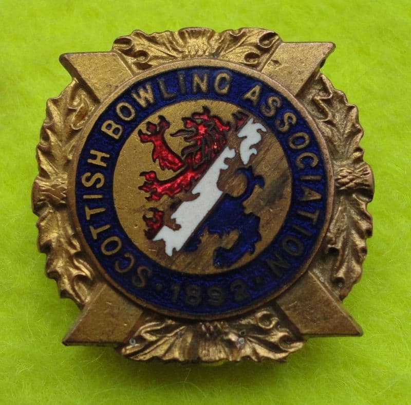 Scottish Bowling Association (HW Miller) Enamel Pin Badge