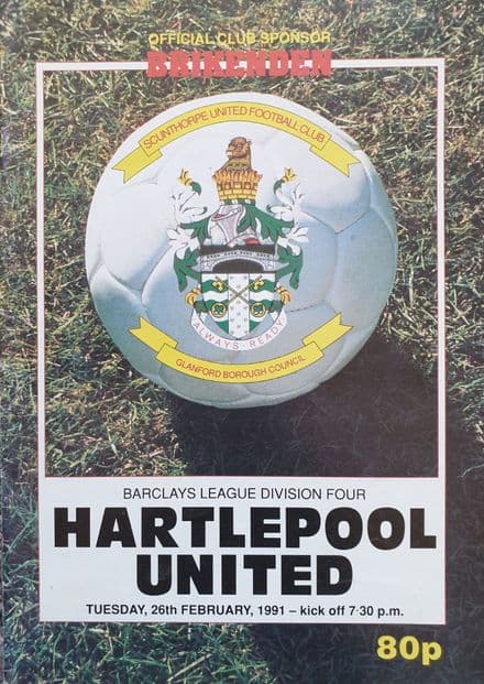 Scunthorpe v Hartlepool, Div 4 (1991, Feb 26th)