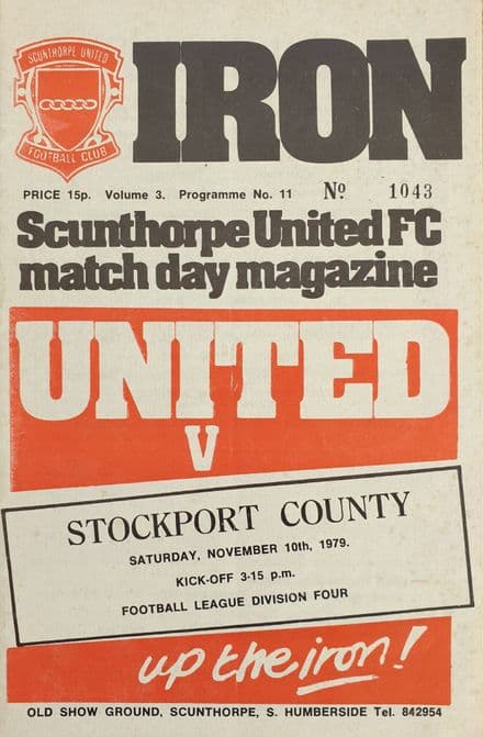 Scunthorpe v Stockport, Div 4 (1979, Nov 10th)