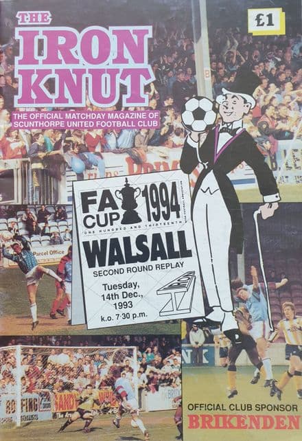 Scunthorpe v Walsall, FA Cup 2nd Rnd Rep (1993, Dec 14th)