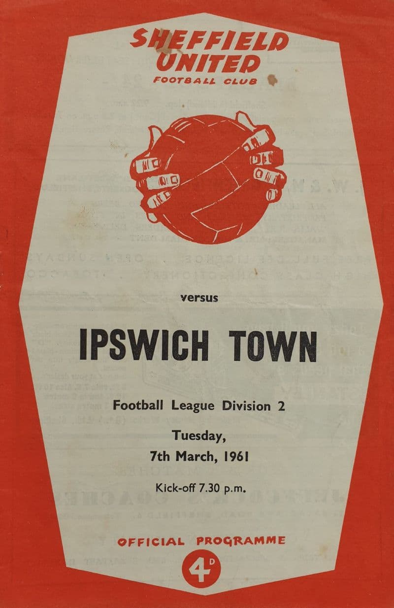 Sheffield Utd v Ipswich, Div 2 (1961, Mar 7th)