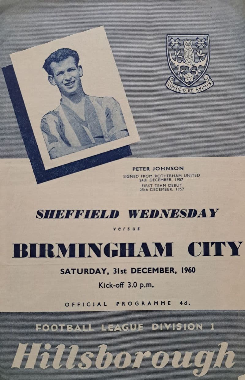 Sheffield Wednesday v Birmingham City, Div 1 (1960, Dec 31st)