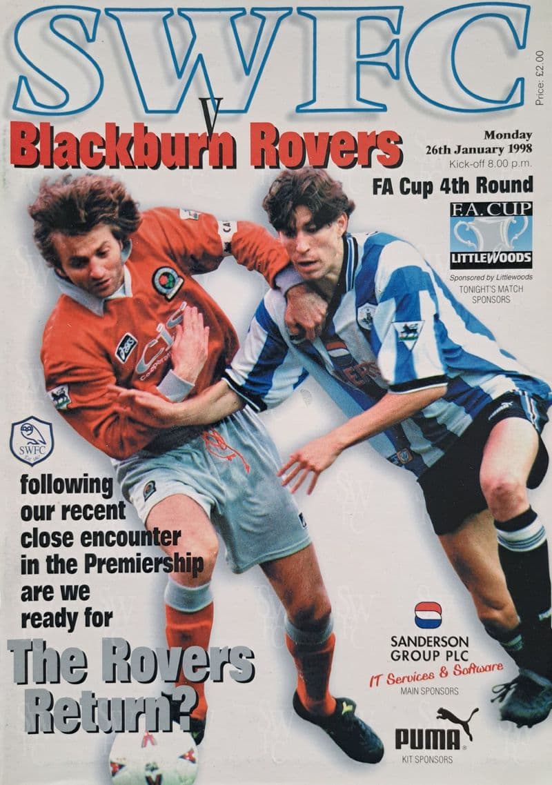 Sheffield Wednesday v Blackburn Rovers, FA Cup (1998, Jan 26th)