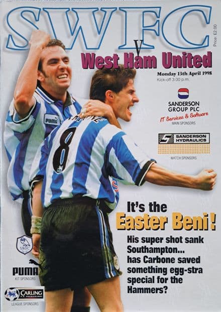Sheffield Wednesday v West Ham, Prem (1998, Apr 13th)