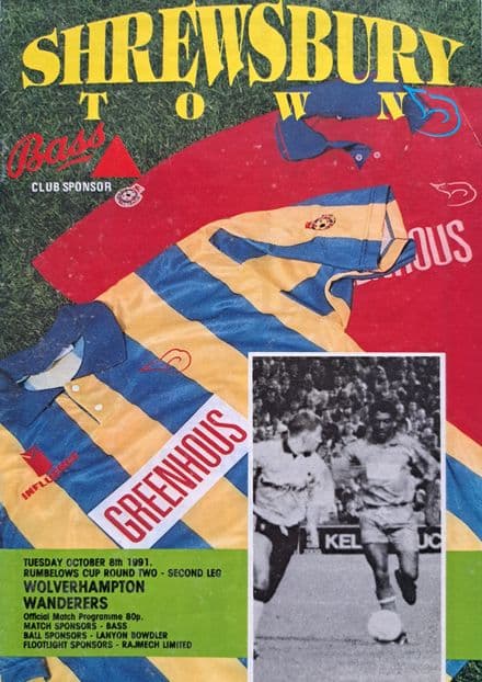 Shrewsbury v Wolves, Lge Cup (1991, Oct 8th)