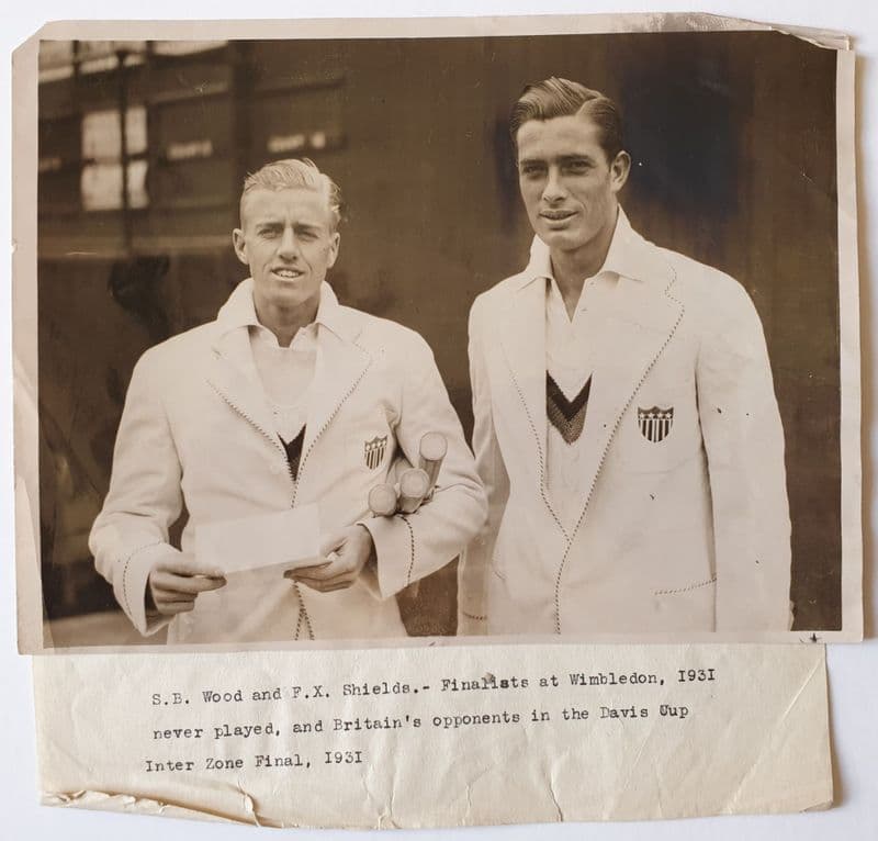 Sidney Wood & Frank Shields Press Photo (Wimbledon, 1931)