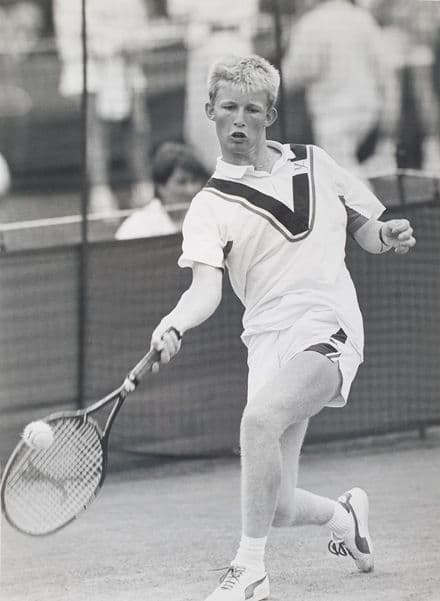 Simon Cornish Large Press Photo "Forehand" (1987)