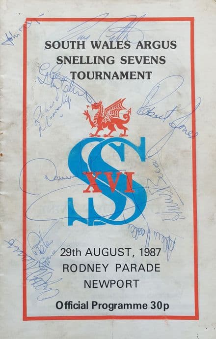 Snelling Sevens (1987, Aug 29th) SIGNED