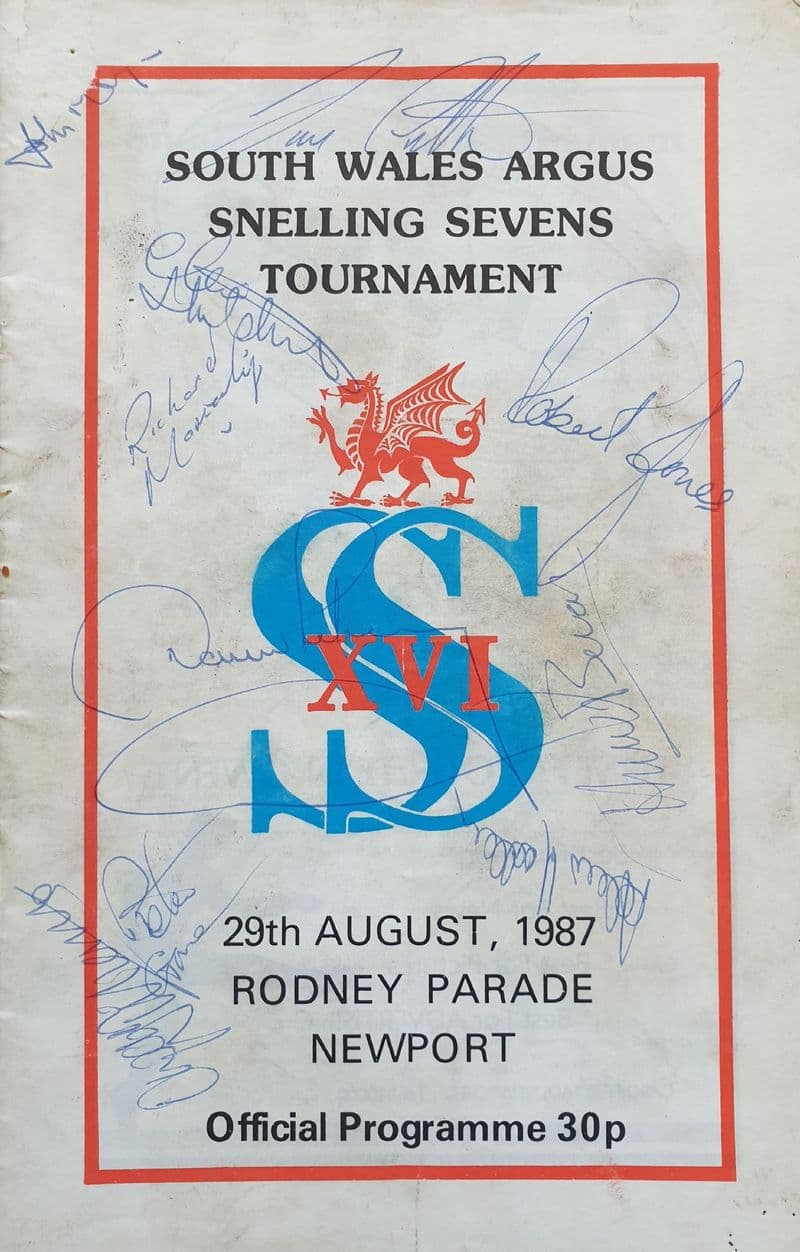 Snelling Sevens (1987, Aug 29th) SIGNED