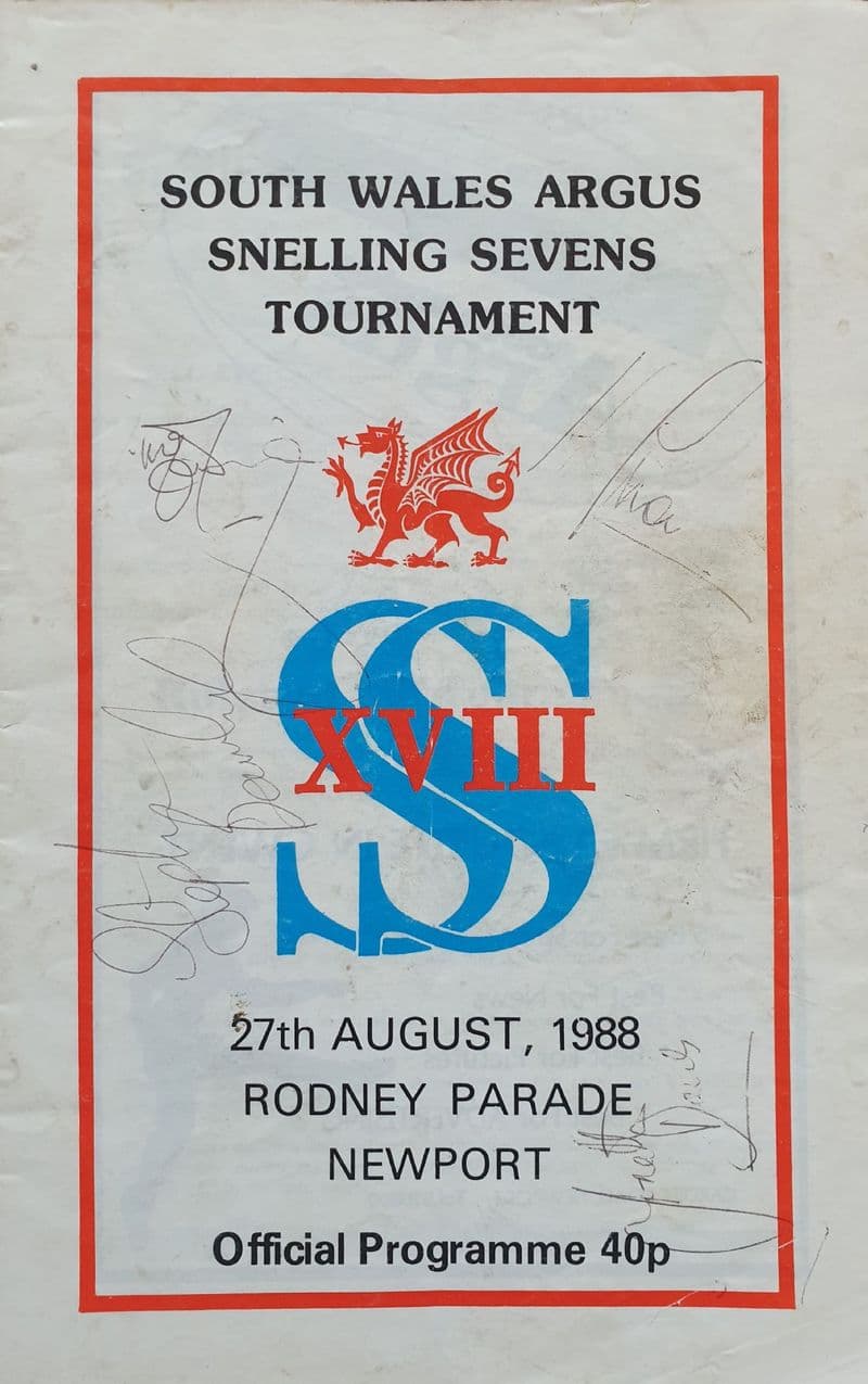 Snelling Sevens (1988, Aug 27th) SIGNED