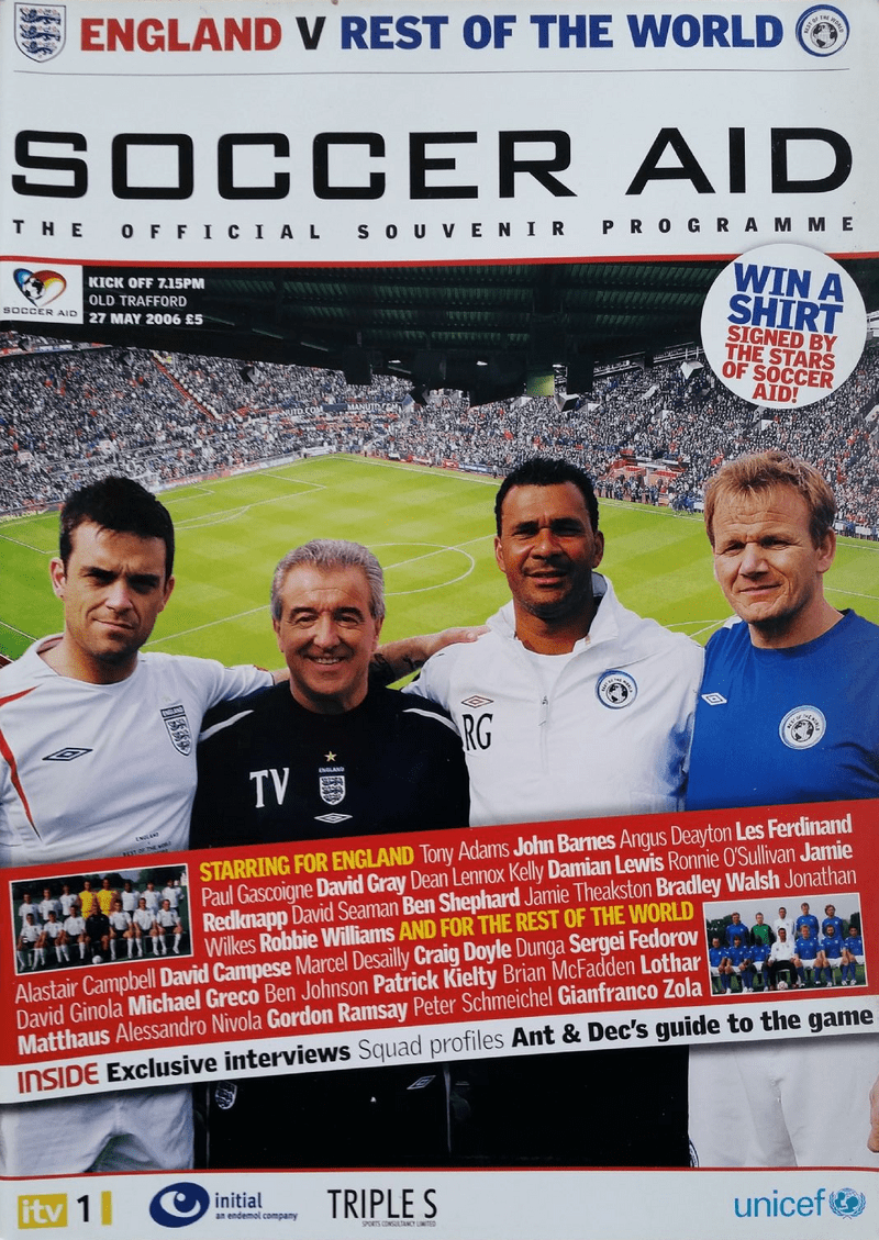 Soccer Aid Official Souvenir Programme (2006, May 27th)