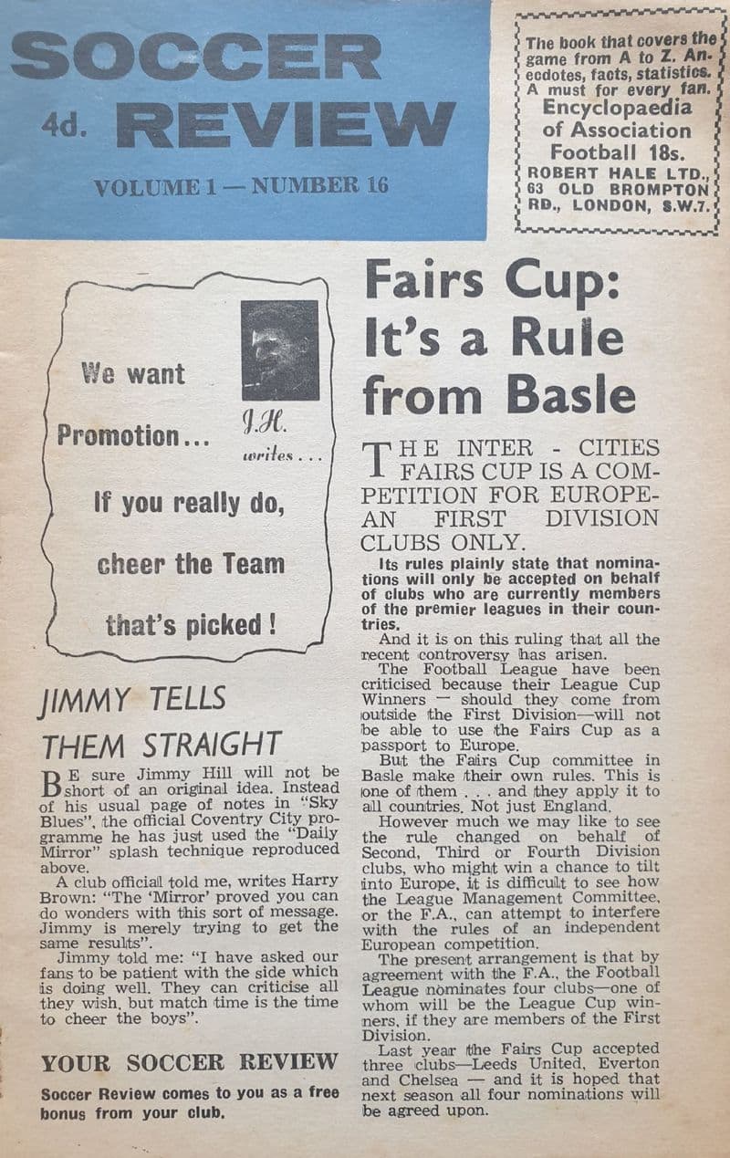 Soccer Review, Vol 1 No.16 (1965)