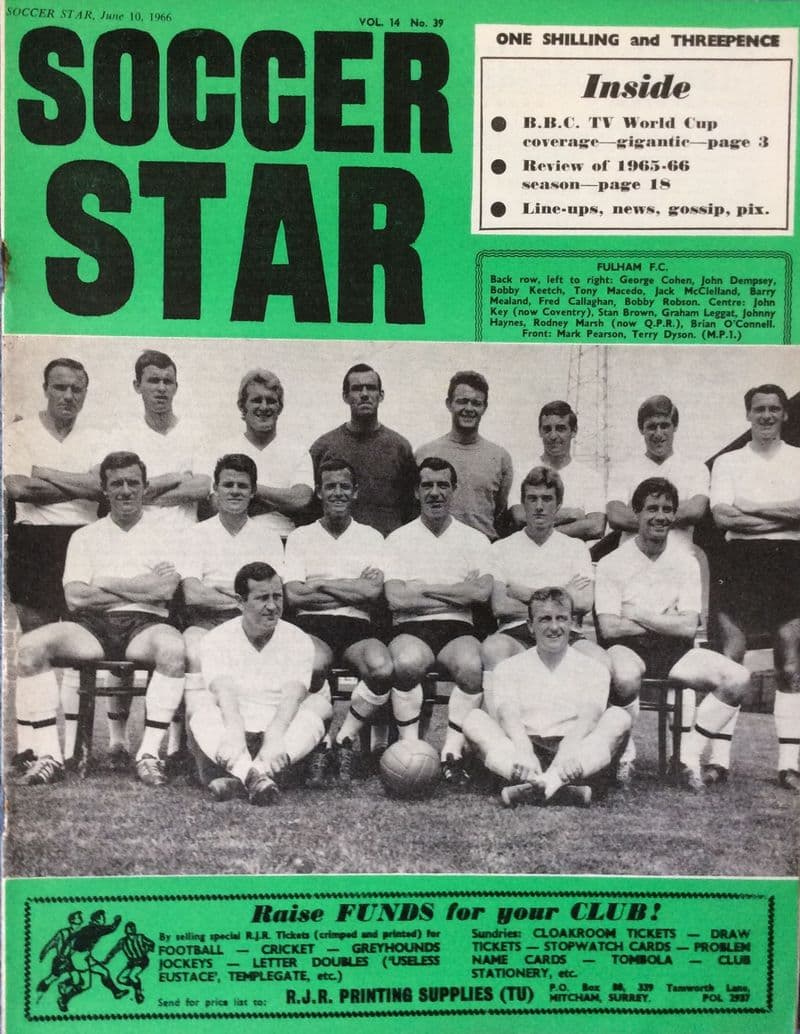 Soccer Star VOL 14 NO 39 (1966, Jun 10th)