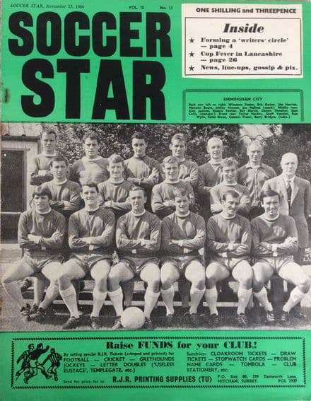 Soccer Star VOL 15 NO 11 (1966, Nov 25th)