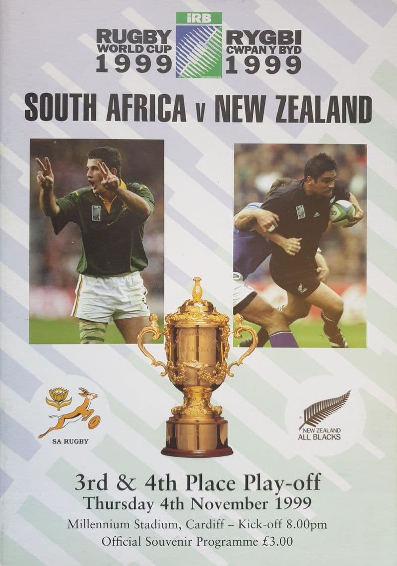 South Africa v New Zealand (1999, Nov 4th) RWC 3rd & 4th Play-off