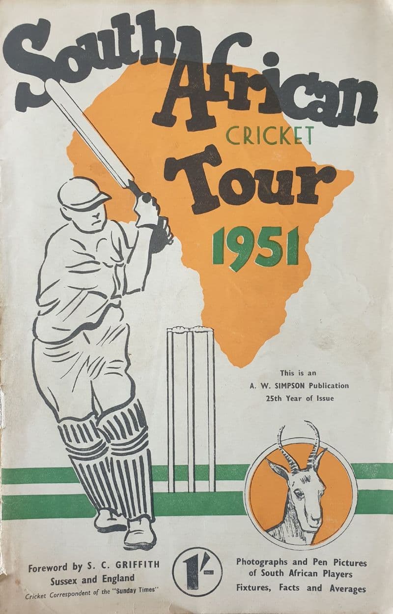 South African Cricket Tour 1951 SIGNED