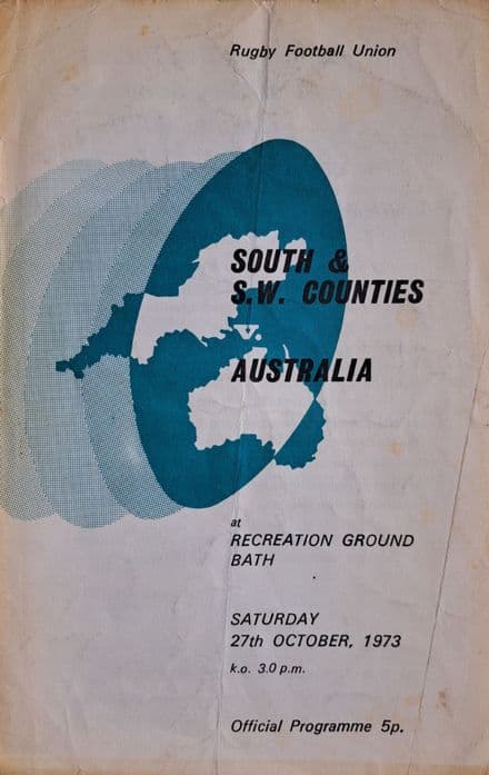 South & SW Counties v Australia (1973, Oct 27th)