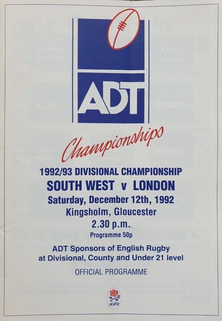 South West v London (1992, Dec 12th)
