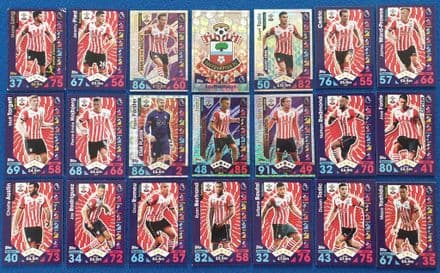 Southampton, Match Attax Cards x 21 (2016-17)