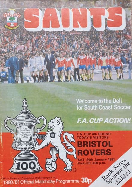 Southampton v Bristol Rovers, FA Cup (1981, Jan 24th)