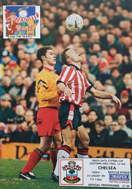 Southampton v Chelsea, ZDS Cup (1992, Jan 21st)