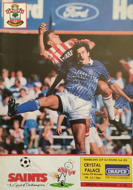 Southampton v Crystal Palace, Lge Cup (1990, Nov 27th)