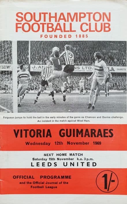 Southampton v Vitoria Guimaraes, Fairs Cup (1969, Nov 12th)