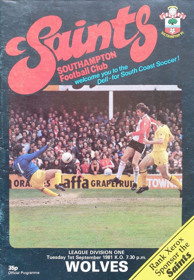Southampton v Wolves, Div 1 (1981, Sep 1st)