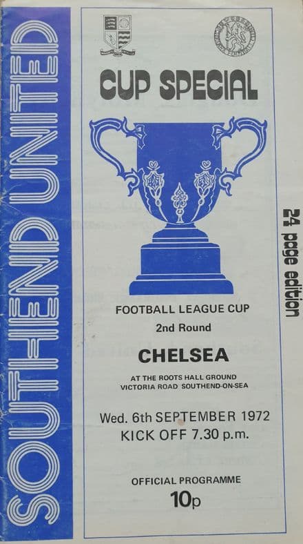 Southend v Chelsea, Lge Cup (1972, Sep 6th)
