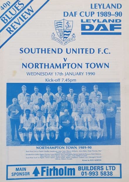 Southend v Northampton, Leyland Daf (1990, Jan 17th)