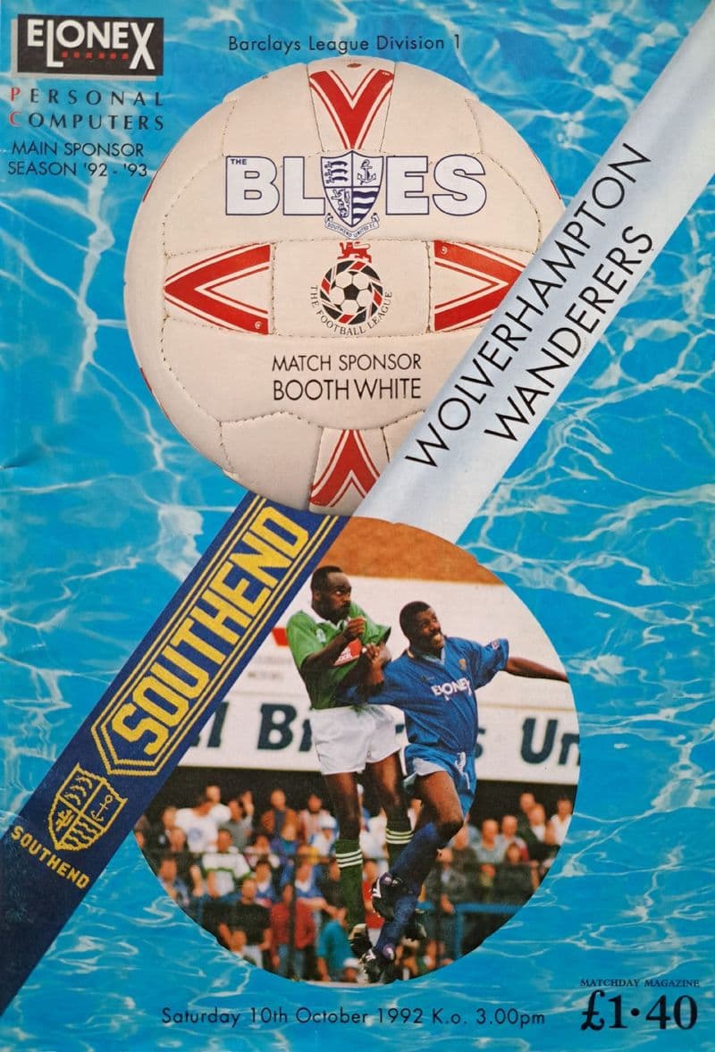 Southend v Wolverhampton Wanderers, Div 1 (1992, Dec 10th)