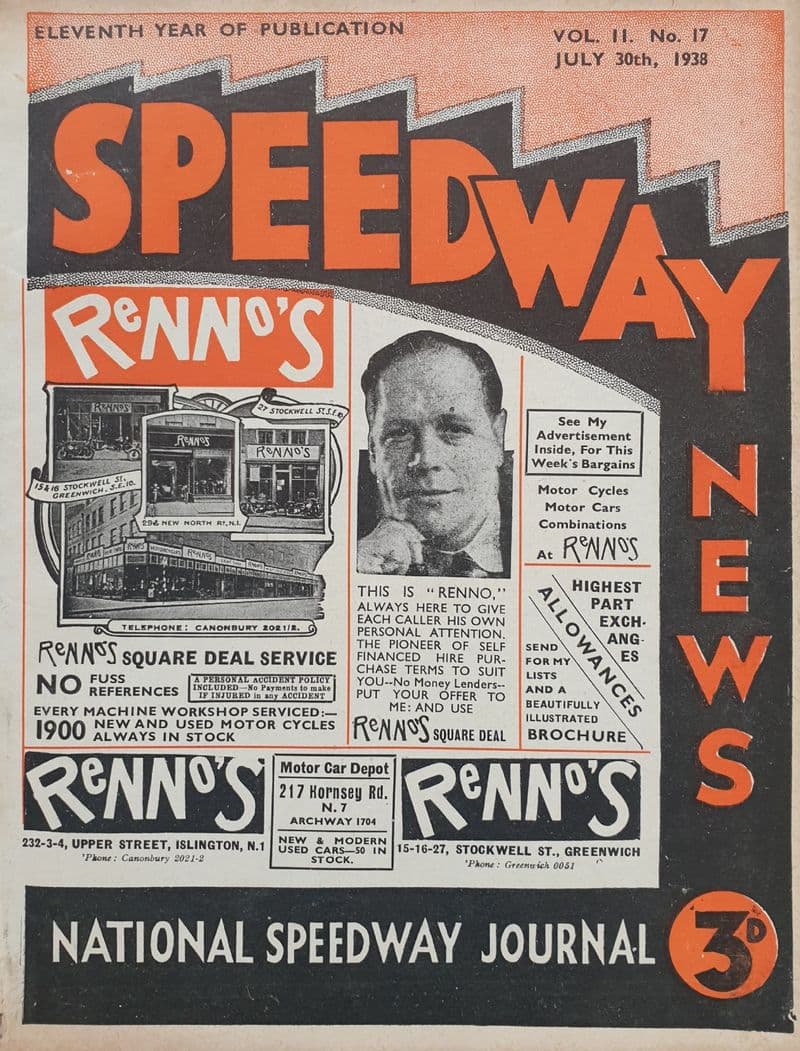 Speedway News Vol 11 No 17 (1938, Jul 30th)