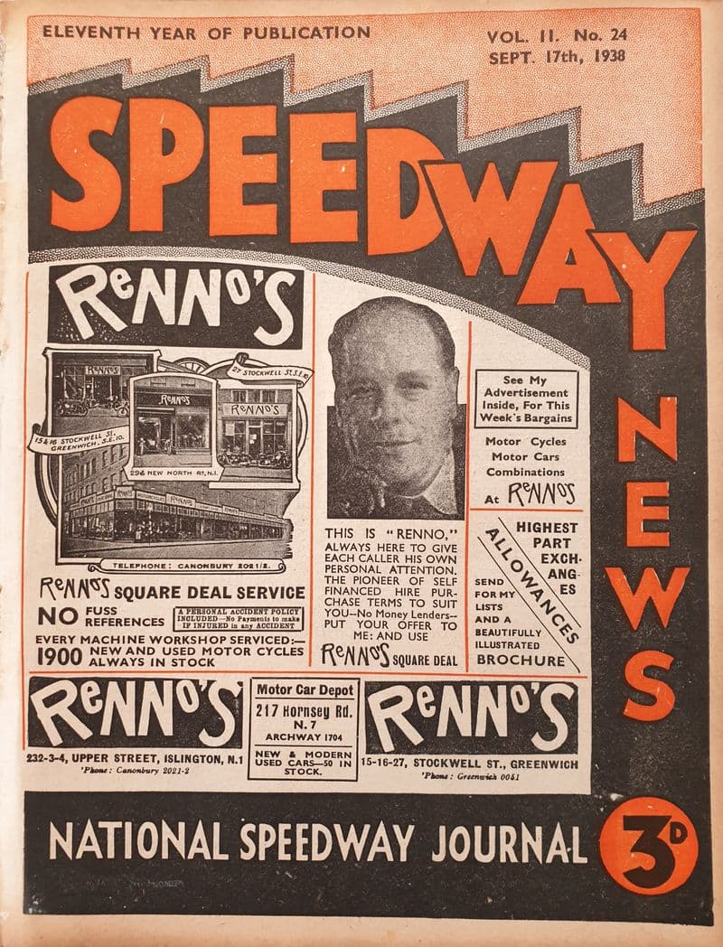 Speedway News Vol 11 No 24 (1938, Sep 17th)