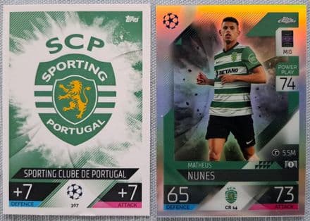 Sporting, Match Attax Cards x 2 (2022-23)
