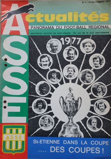 St Etienne v Manchester United, CW Cup (1977, Sept 14th) with Punch Holes