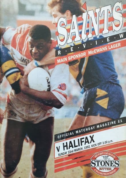 St Helens v Halifax (1992, Mar 22nd)