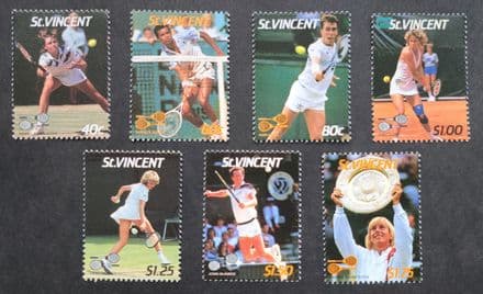 St Vincent Tennis Stamps (1987)