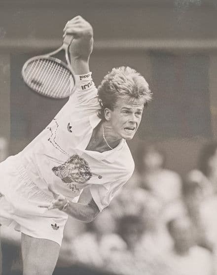 Stefan Edberg Press Photo "Serving" (1989)