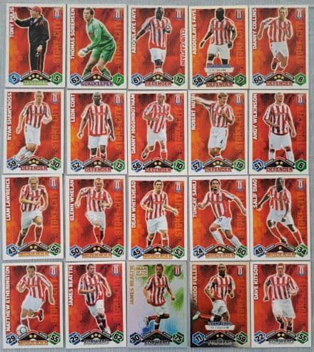 Stoke City, Match Attax Cards x 20 (2009-10)