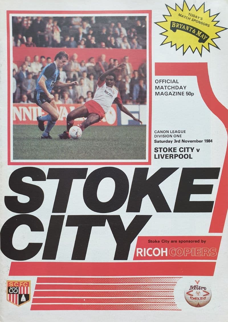 Stoke City v Liverpool, Division 1 (1984, Nov 3rd)