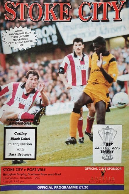 Stoke v Port Vale, Autoglass (1993, Mar 3rd)