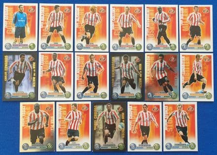Sunderland, Match Attax Cards x 17 (2007-08)