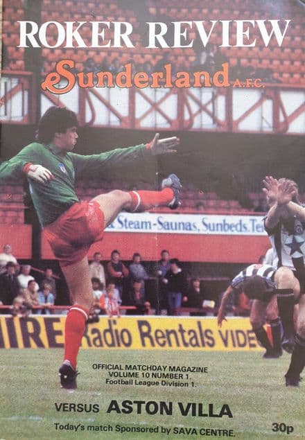 Sunderland v Aston Villa, Div 1 (1981, Sep 2nd)