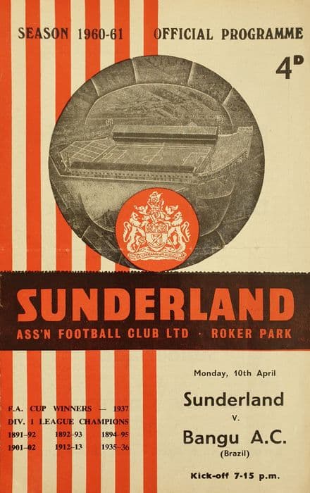 Sunderland v Bangu AC, Friendly (1961, Apr 10th)