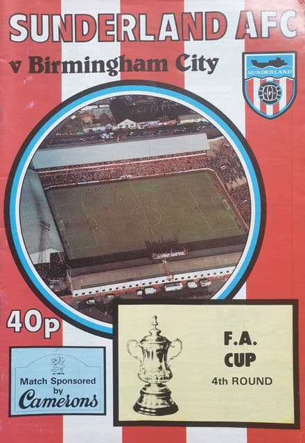 Sunderland v Birmingham City, FA Cup (1984, Jan 28th)
