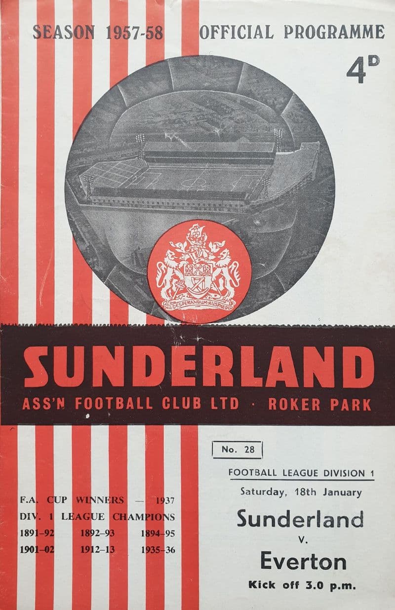Sunderland v Everton, Div 1 (1958, Jan 18th)